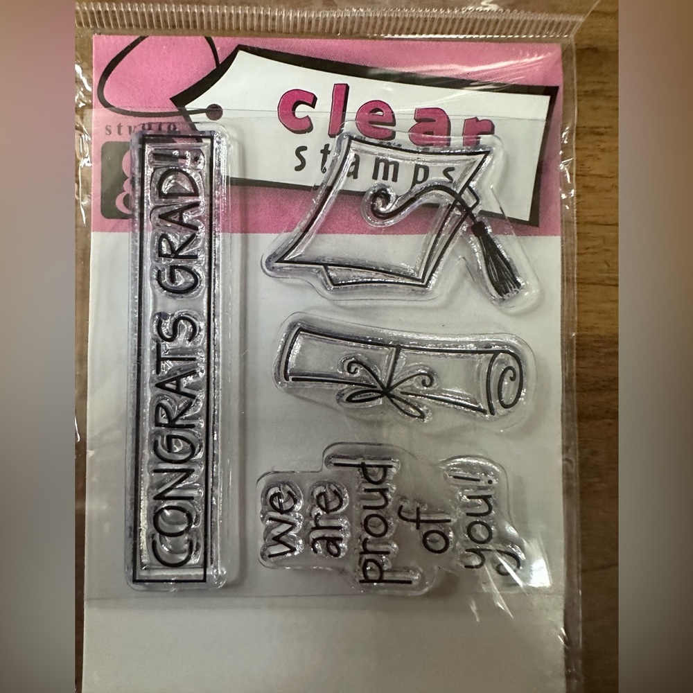 STUDIO G CLEAR STAMPS CONGRATS GRAD DIPLOMA CAP  VS4911 Series